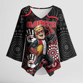 Custom Saints Football Kimono Sleeve Blouse Aboriginal Dot Art Pattern
