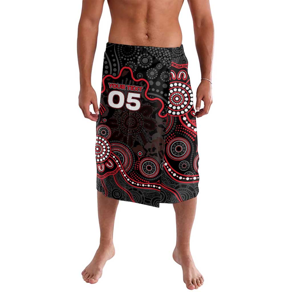 Custom Saints Football Lavalava Aboriginal Dot Art Pattern