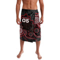 Custom Saints Football Lavalava Aboriginal Dot Art Pattern
