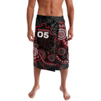Custom Saints Football Lavalava Aboriginal Dot Art Pattern