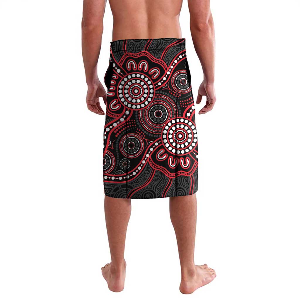 Custom Saints Football Lavalava Aboriginal Dot Art Pattern