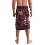 Custom Saints Football Lavalava Aboriginal Dot Art Pattern