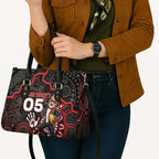 Custom Saints Football Leather Bag Aboriginal Dot Art Pattern