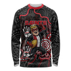 Custom Saints Football Long Sleeve Shirt Aboriginal Dot Art Pattern