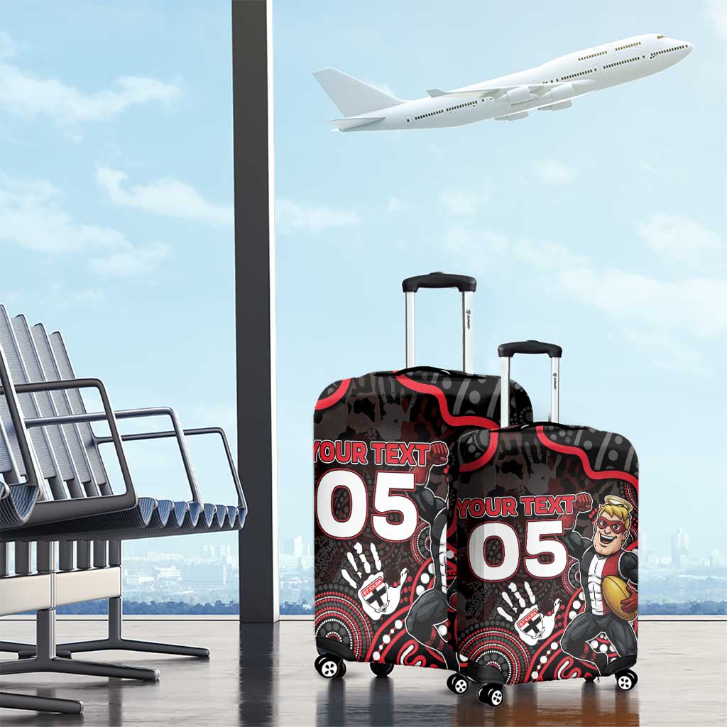 Custom Saints Football Luggage Cover Aboriginal Dot Art Pattern