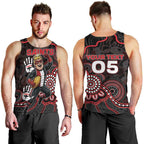 Custom Saints Football Men Tank Top Aboriginal Dot Art Pattern