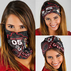 Custom Saints Football Neck Gaiter Aboriginal Dot Art Pattern