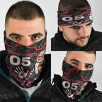 Custom Saints Football Neck Gaiter Aboriginal Dot Art Pattern