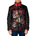 Custom Saints Football Padded Jacket Aboriginal Dot Art Pattern