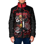 Custom Saints Football Padded Jacket Aboriginal Dot Art Pattern