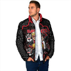 Custom Saints Football Padded Jacket Aboriginal Dot Art Pattern