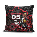 Custom Saints Football Pillow Cover Aboriginal Dot Art Pattern