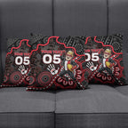 Custom Saints Football Pillow Cover Aboriginal Dot Art Pattern