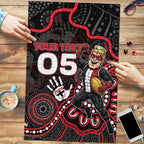 Custom Saints Football Puzzle Aboriginal Dot Art Pattern