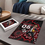 Custom Saints Football Puzzle Aboriginal Dot Art Pattern