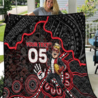 Custom Saints Football Quilt Aboriginal Dot Art Pattern