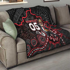 Custom Saints Football Quilt Aboriginal Dot Art Pattern