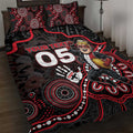 Custom Saints Football Quilt Bed Set Aboriginal Dot Art Pattern