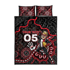 Custom Saints Football Quilt Bed Set Aboriginal Dot Art Pattern