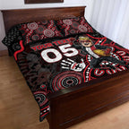 Custom Saints Football Quilt Bed Set Aboriginal Dot Art Pattern