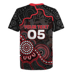 Custom Saints Football Rugby Jersey Aboriginal Dot Art Pattern