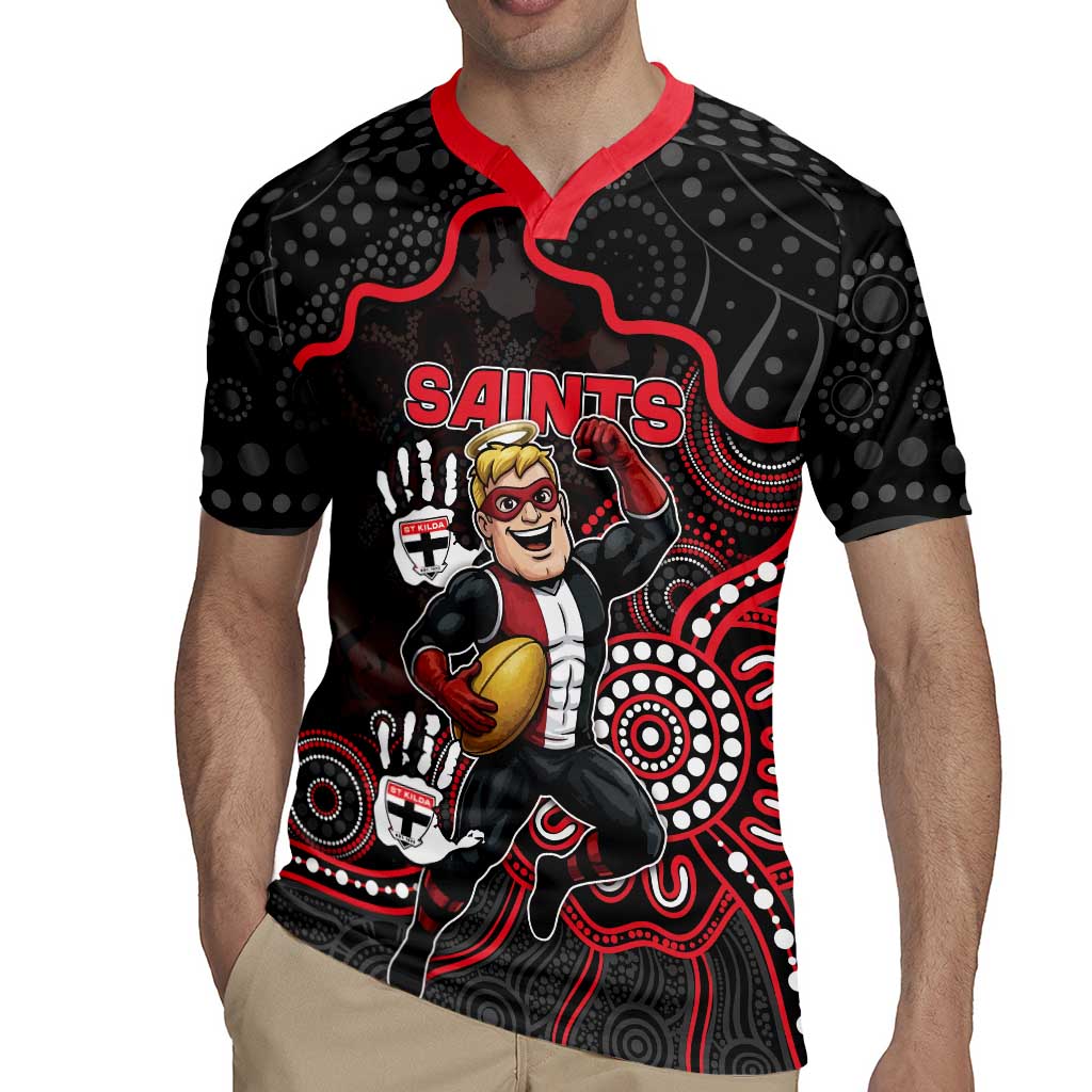 Custom Saints Football Rugby Jersey Aboriginal Dot Art Pattern