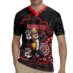 Custom Saints Football Rugby Jersey Aboriginal Dot Art Pattern