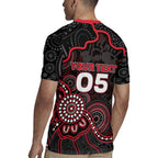 Custom Saints Football Rugby Jersey Aboriginal Dot Art Pattern