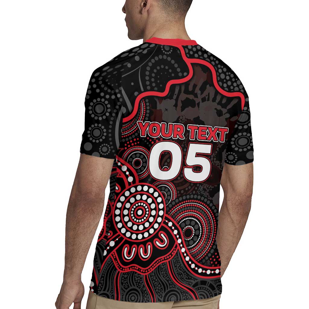 Custom Saints Football Rugby Jersey Aboriginal Dot Art Pattern