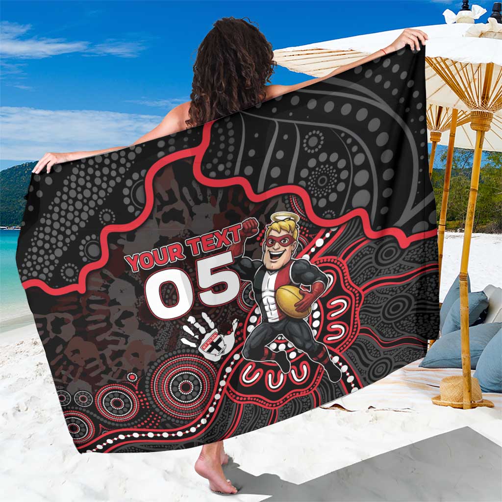 Custom Saints Football Sarong Aboriginal Dot Art Pattern