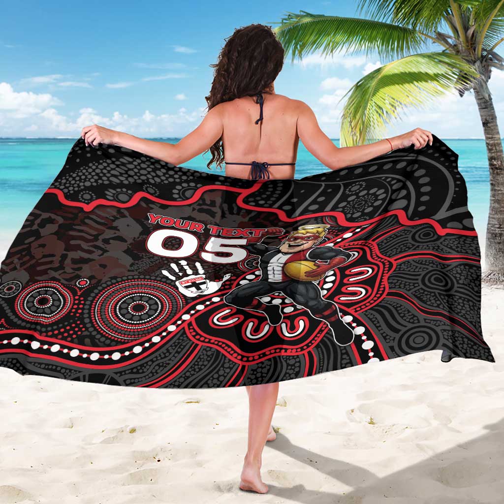 Custom Saints Football Sarong Aboriginal Dot Art Pattern
