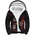 Custom Saints Football Sherpa Hoodie Aboriginal Dot Art Pattern