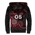 Custom Saints Football Sherpa Hoodie Aboriginal Dot Art Pattern
