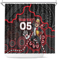 Custom Saints Football Shower Curtain Aboriginal Dot Art Pattern