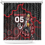 Custom Saints Football Shower Curtain Aboriginal Dot Art Pattern