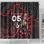 Custom Saints Football Shower Curtain Aboriginal Dot Art Pattern