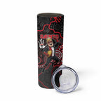Custom Saints Football Skinny Tumbler Aboriginal Dot Art Pattern
