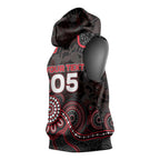 Custom Saints Football Sleeveless Hoodie Aboriginal Dot Art Pattern