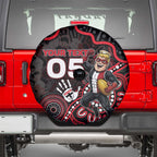 Custom Saints Football Spare Tire Cover Aboriginal Dot Art Pattern