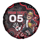 Custom Saints Football Spare Tire Cover Aboriginal Dot Art Pattern
