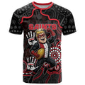 Custom Saints Football T Shirt Aboriginal Dot Art Pattern