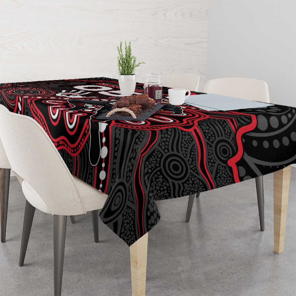 Custom Saints Football Tablecloth Aboriginal Dot Art Pattern