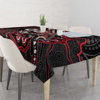 Custom Saints Football Tablecloth Aboriginal Dot Art Pattern