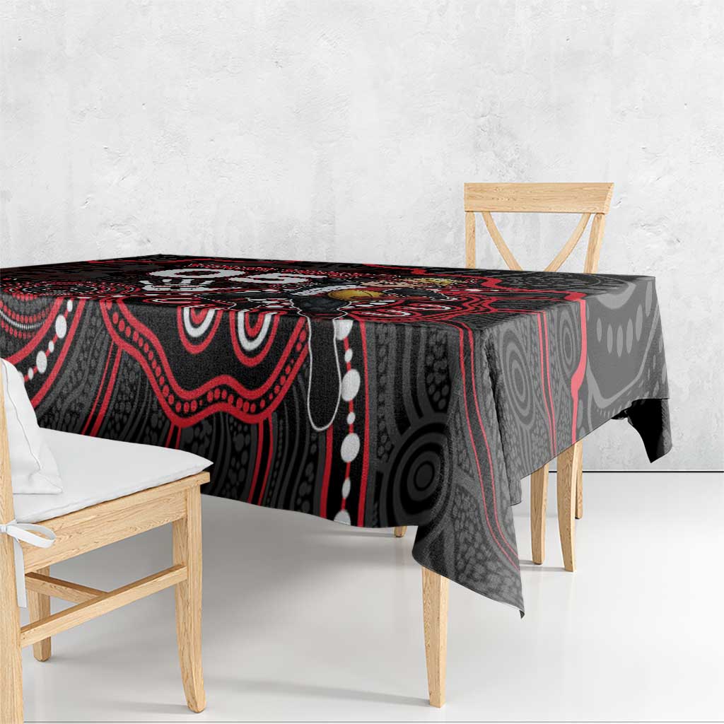Custom Saints Football Tablecloth Aboriginal Dot Art Pattern