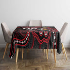 Custom Saints Football Tablecloth Aboriginal Dot Art Pattern