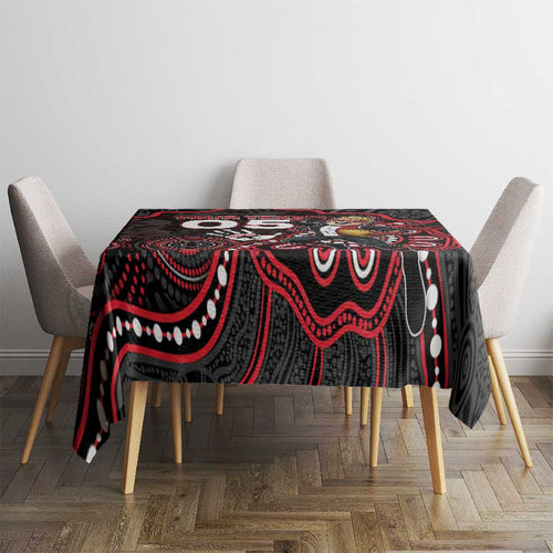 Custom Saints Football Tablecloth Aboriginal Dot Art Pattern
