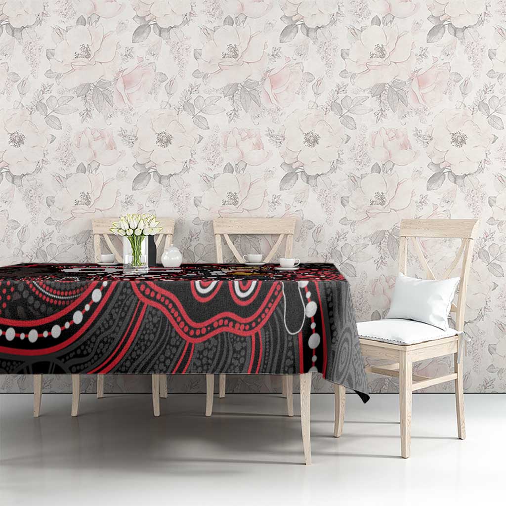Custom Saints Football Tablecloth Aboriginal Dot Art Pattern