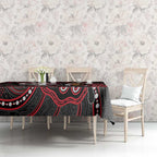Custom Saints Football Tablecloth Aboriginal Dot Art Pattern