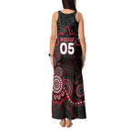 Custom Saints Football Tank Maxi Dress Aboriginal Dot Art Pattern