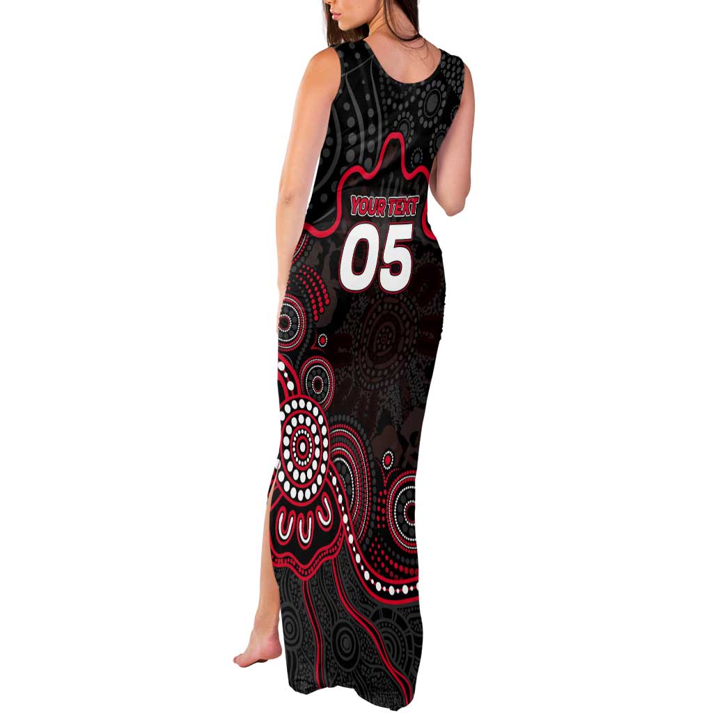 Custom Saints Football Tank Maxi Dress Aboriginal Dot Art Pattern